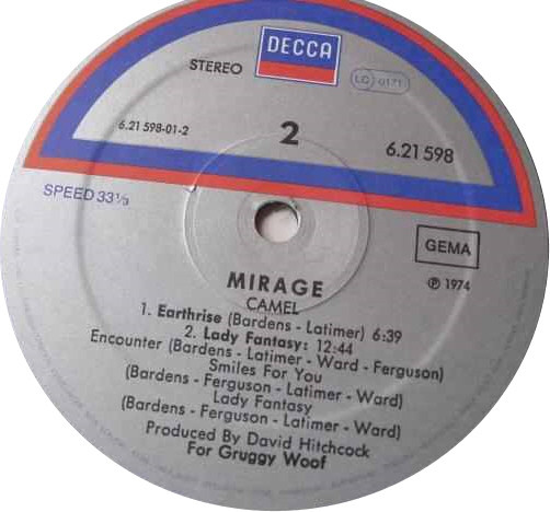 Camel - Mirage (LP, Album, RE)