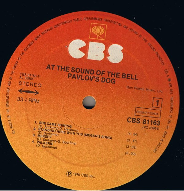 Pavlov's Dog - At The Sound Of The Bell (LP, Album)