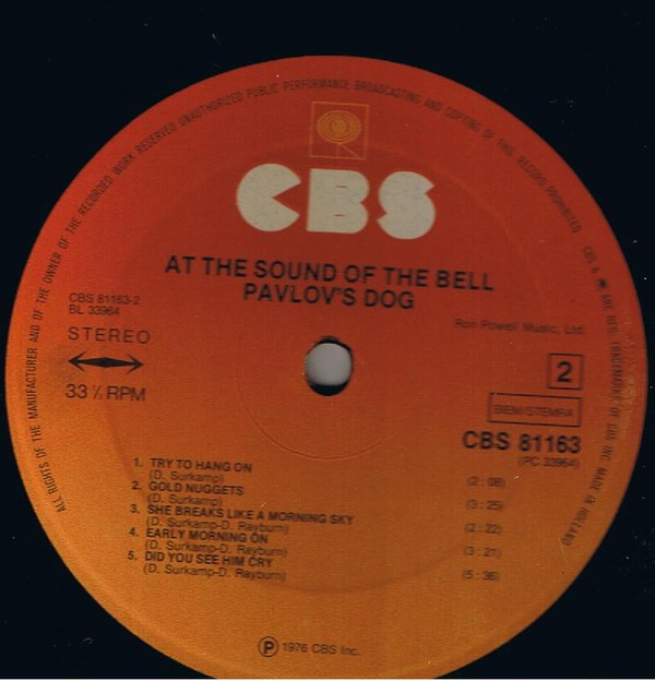 Pavlov's Dog - At The Sound Of The Bell (LP, Album)