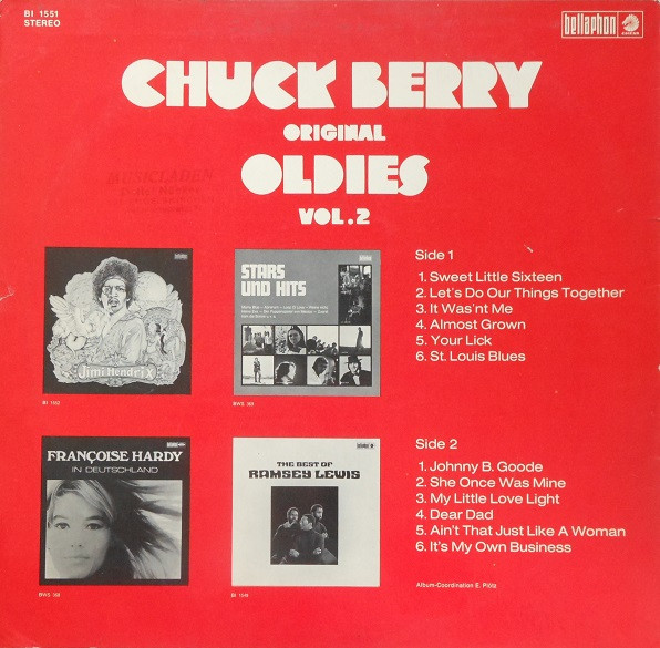 Chuck Berry - Original Oldies Vol. 2 (LP, Comp)