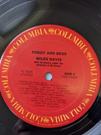 Miles Davis - Porgy And Bess (LP, Album, RE)