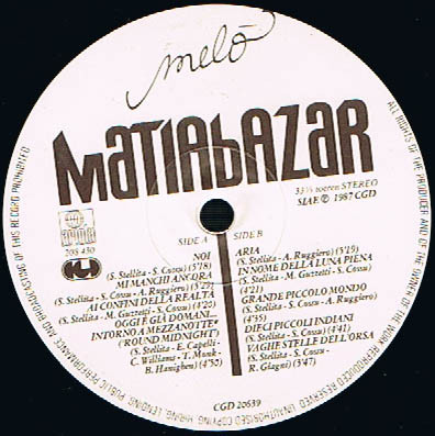 Matia Bazar - Meló (LP, Album)
