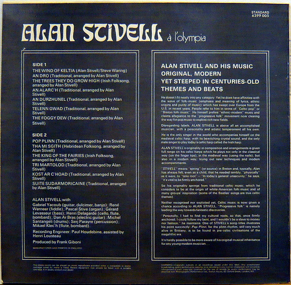 Alan Stivell - À L'Olympia (LP, Album)
