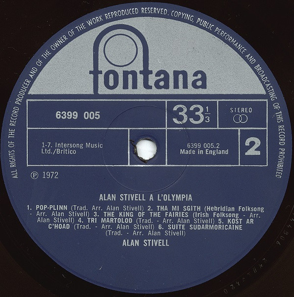 Alan Stivell - À L'Olympia (LP, Album)