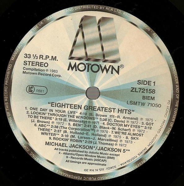 Michael Jackson + The Jackson 5 - 18 Greatest Hits (LP, Comp)
