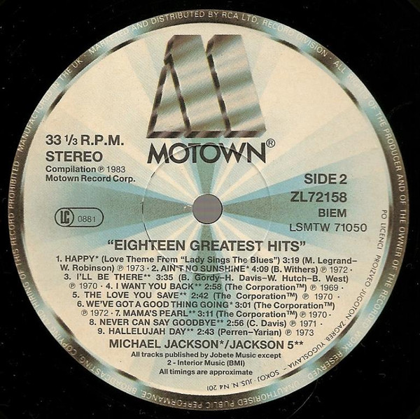 Michael Jackson + The Jackson 5 - 18 Greatest Hits (LP, Comp)