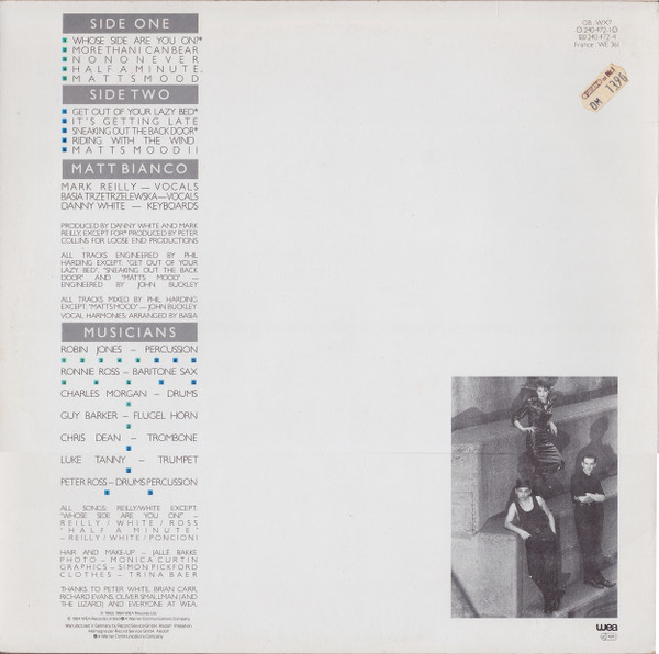 Matt Bianco - Whose Side Are You On (LP, Album)