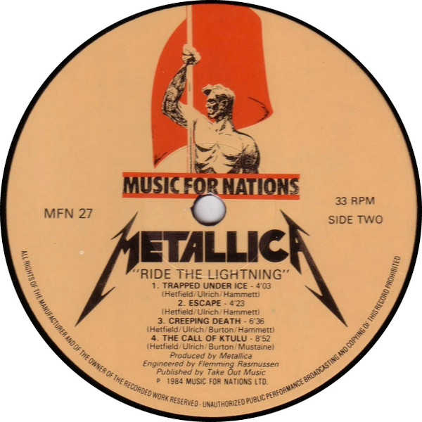 Metallica - Ride The Lightning (LP, Album)