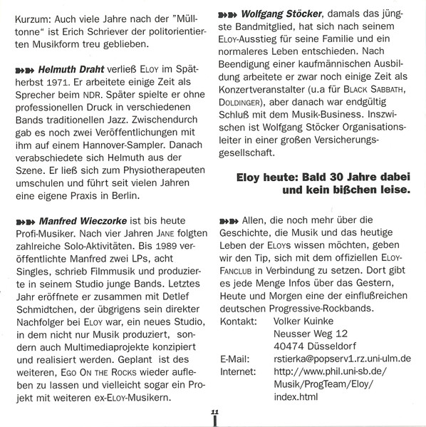 Eloy - Eloy (RE, Dig + CD, Album + CD, Single)