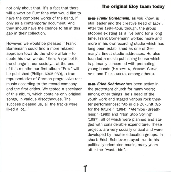 Eloy - Eloy (RE, Dig + CD, Album + CD, Single)