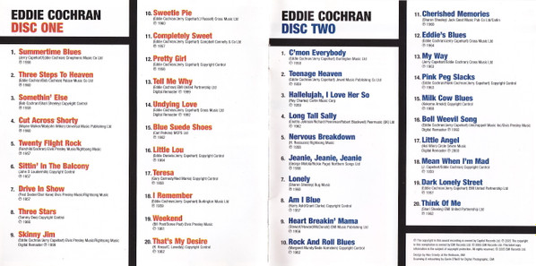 Eddie Cochran - The Best Of Eddie Cochran (2xCD, Comp, Copy Prot., RM)