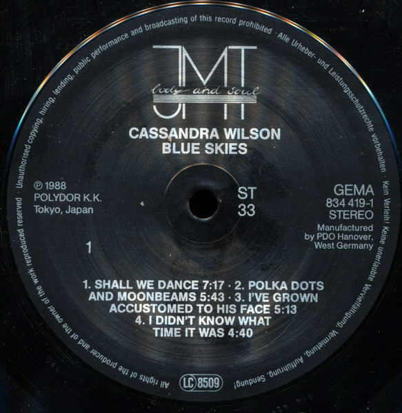 Cassandra Wilson - Blue Skies (LP, Album)