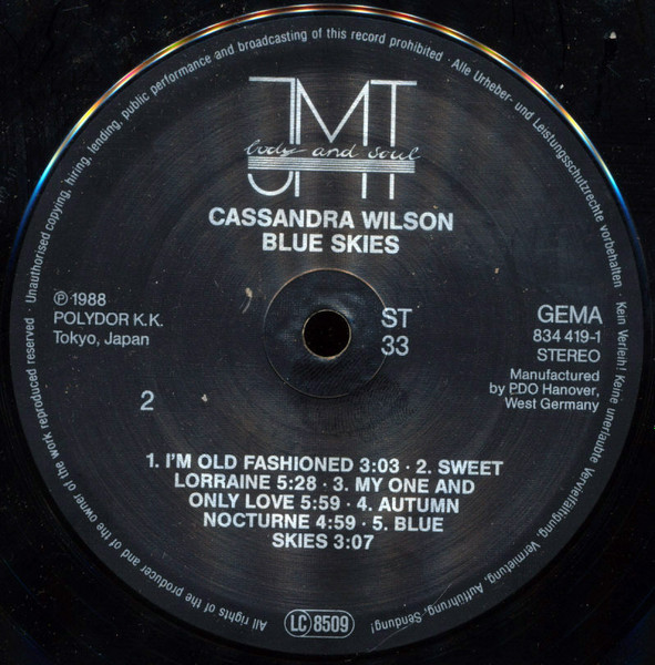 Cassandra Wilson - Blue Skies (LP, Album)