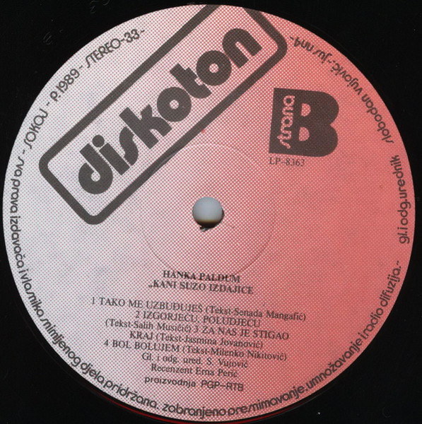 Hanka Paldum - Kani Suzo Izdajice / Tako Me Uzbuđuješ (LP, Album)