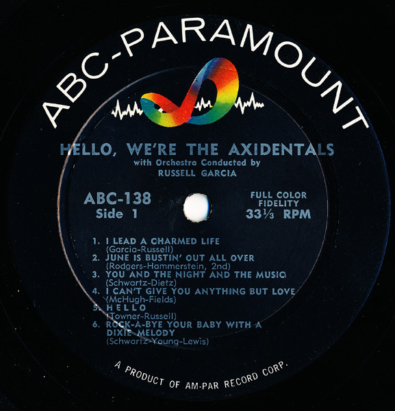 The Axidentals - Hello, We're The Axidentals! (LP, Album, Mono)