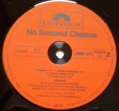 Charlie (5) - No Second Chance (LP, Album)