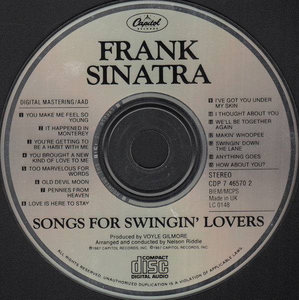 Frank Sinatra - Songs For Swingin' Lovers! (CD, Album, RE, RM)