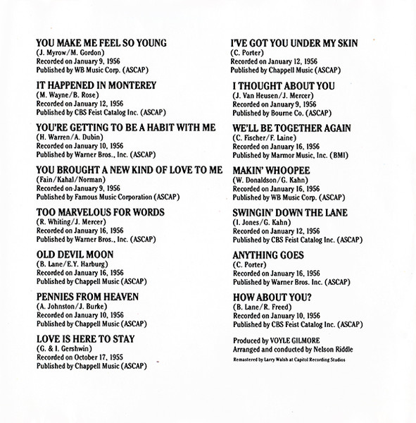 Frank Sinatra - Songs For Swingin' Lovers! (CD, Album, RE, RM)