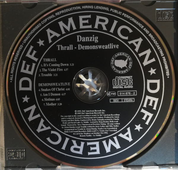 Danzig - Thrall-Demonsweatlive (CD, EP)