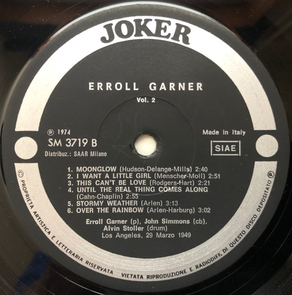 Erroll Garner - Vol. 2 (LP, Comp)