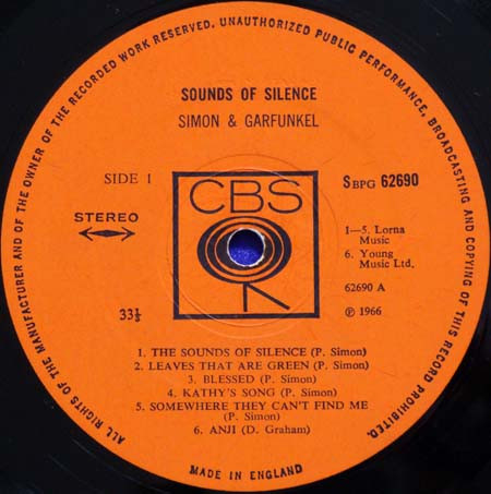 Simon & Garfunkel - Sounds Of Silence (LP, Album, Ern)