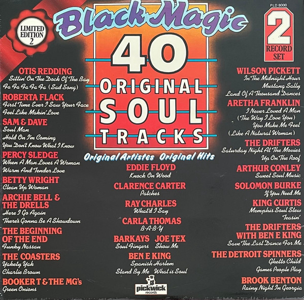 Various - Black Magic (40 Original Soul Tracks) (2xLP, Comp, Ltd)