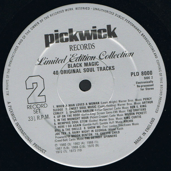 Various - Black Magic (40 Original Soul Tracks) (2xLP, Comp, Ltd)