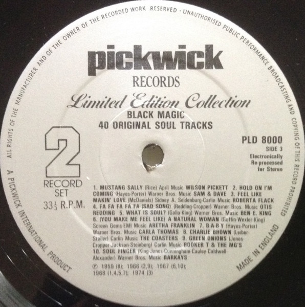 Various - Black Magic (40 Original Soul Tracks) (2xLP, Comp, Ltd)