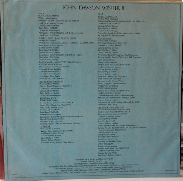 Johnny Winter - John Dawson Winter III (LP, Album)