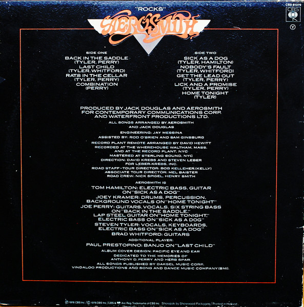 Aerosmith - Rocks (LP, Album, Tex)