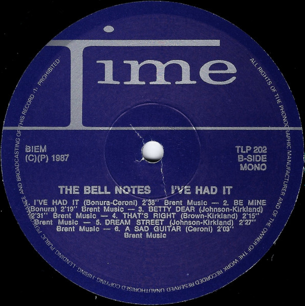 The Bell Notes - I've Had It (LP, Album, Mono)
