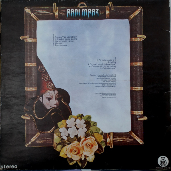 Rani Mraz - Odlazi Cirkus (LP, Album, RP, Gat)