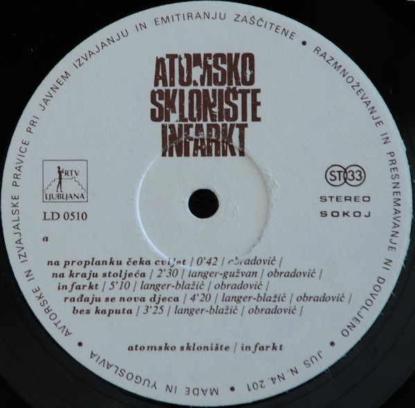 Atomsko SkloniÅ¡te - Infarkt (LP, Album)