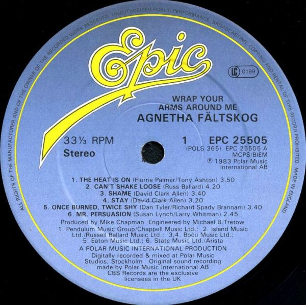 Agnetha Fältskog - Wrap Your Arms Around Me (LP, Album)