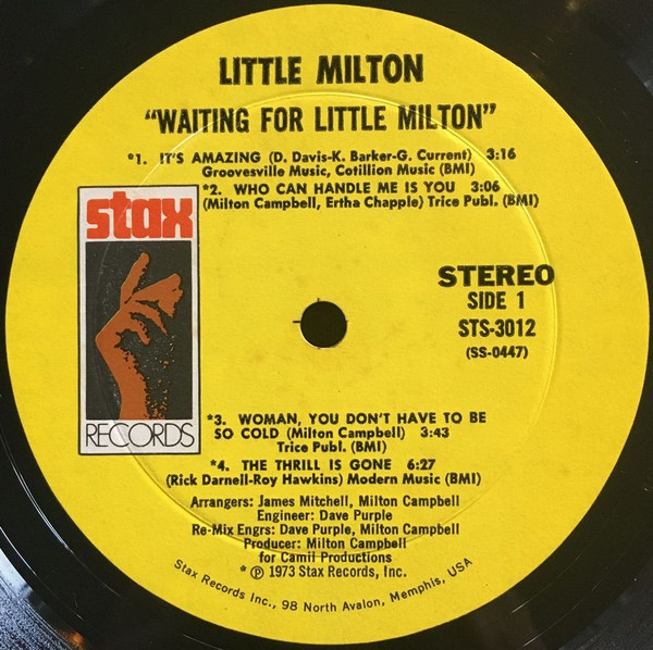 Little Milton - Waiting For Little Milton (LP, Album)