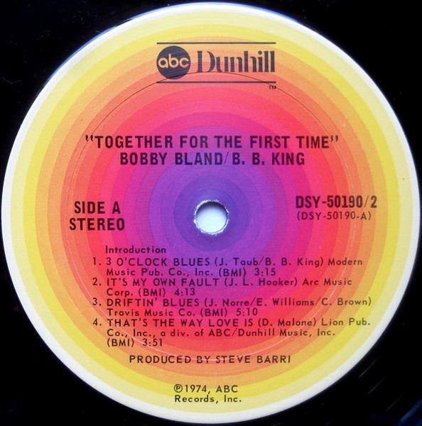 B.B. King & Bobby Bland - Together For The First Time... Live (2xLP, Album, San)