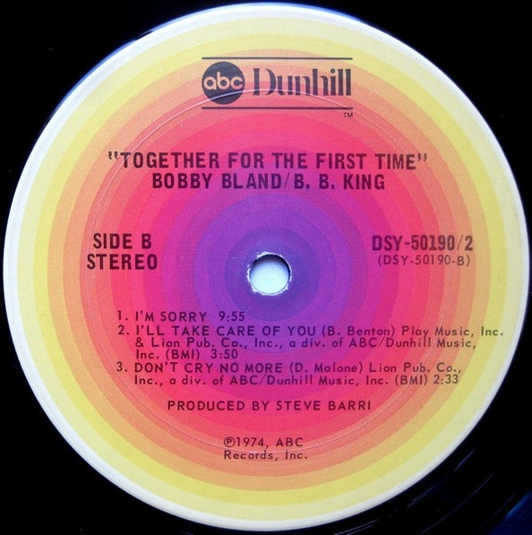 B.B. King & Bobby Bland - Together For The First Time... Live (2xLP, Album, San)