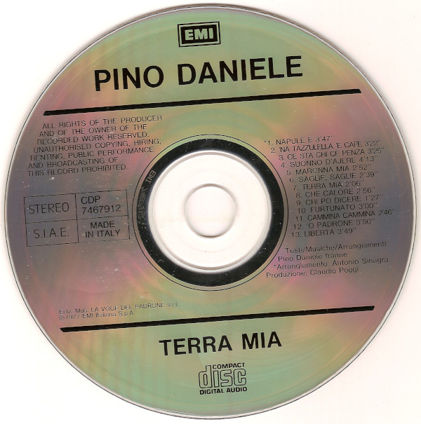 Pino Daniele - Terra Mia (CD, Album, RE)