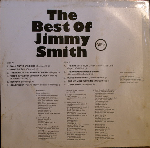 Jimmy Smith - The Best Of Jimmy Smith (LP, Comp, RE)