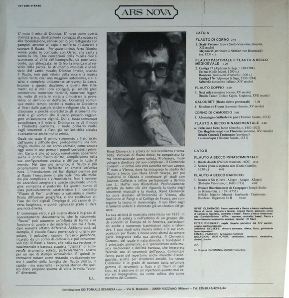 René Clemencic - Il Flauto Nella Musica Antica (LP)