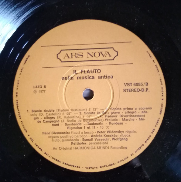 René Clemencic - Il Flauto Nella Musica Antica (LP)