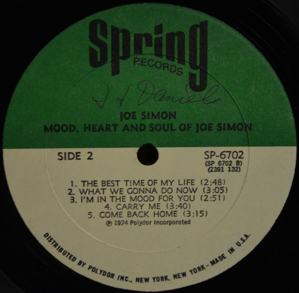 Joe Simon - Mood, Heart And Soul (LP, Album)