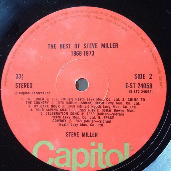 Steve Miller - The Best Of Steve Miller 1968-1973 (LP, Comp, Emb)