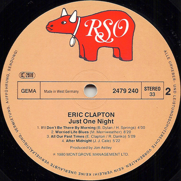 Eric Clapton - Just One Night (2xLP, Album, Gat)