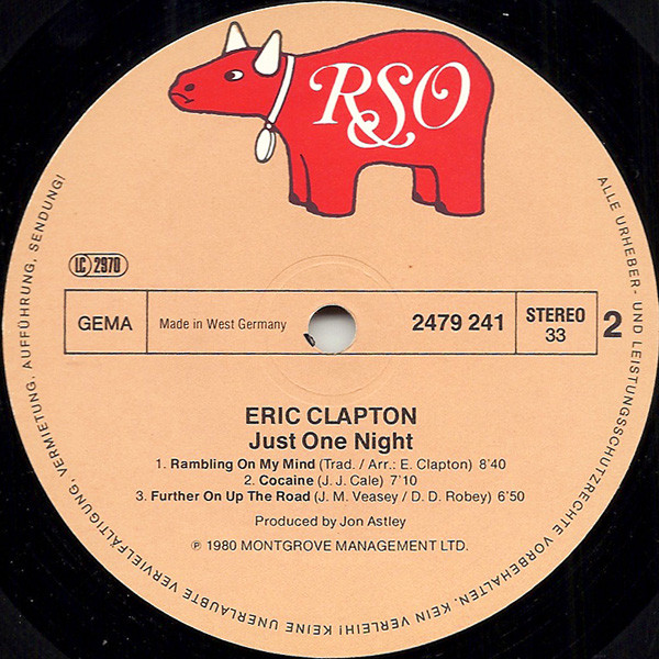 Eric Clapton - Just One Night (2xLP, Album, Gat)