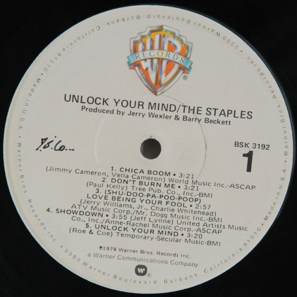 The Staples - Unlock Your Mind (LP, Album, Win)