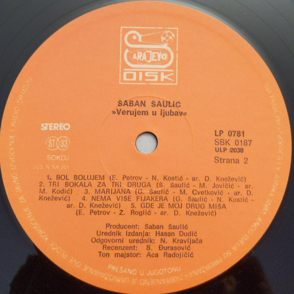 Šaban Šaulić - Kralj Boema Veruje U Ljubav (LP, Album)