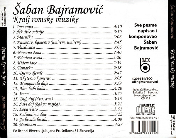 Šaban Bajramović - The Best Of: King Of Gypsy Music - Kralj Romske Muzike (CD, Comp, RE)