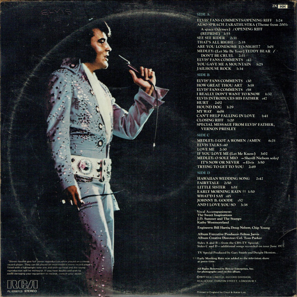 Elvis Presley - Elvis In Concert (2xLP, Album)