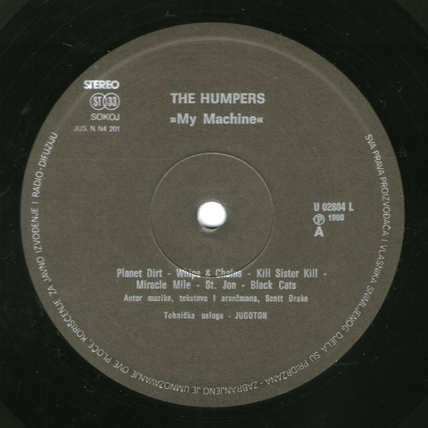 The Humpers - My Machine (LP, Album)